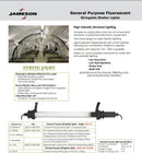 Screenshot of a PDF document showing additional performance data or diagrams for the Jameson EMI Hardened shop light.