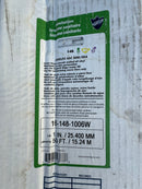 Close-up of the product label or box sticker for the new 1 inch marine sanitation hose, showing part number 148-1006 and other specifications.