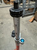 Close-up of the measurements and features on a new Maxi-lite Surveying Stick, highlighting precision markings and construction.