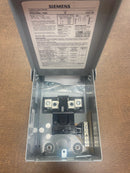 View of the internal components of the Siemens 60A load center with the cover open, showing bus bars and wiring space. | Siemens W0204ML1060 Circuit Breaker Load Center 60 A 120/240 VAC