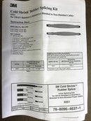 The instruction sheet for the 3M Cold Shrink Rubber Splicing Kit 5551, showing detailed installation steps.