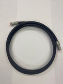 Main top view of the Gates 3/8 inch hydraulic hose assembly, coiled, showing its full length.