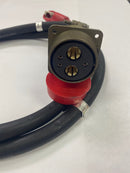 Close-up view of the NATO Receptacle connection end of the umbilical cable assembly, showing pins and construction.