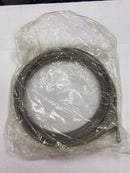 The Military Spec Wire Rope Assembly packaged in a clear bag, ready for shipping.