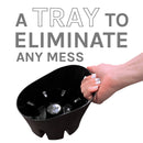 Antimicrobial Bellows Accordion Toilet Plunger with Black Storage Tray (Green)