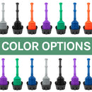 Antimicrobial Bellows Accordion Toilet Plunger with Black Storage Tray (Green)