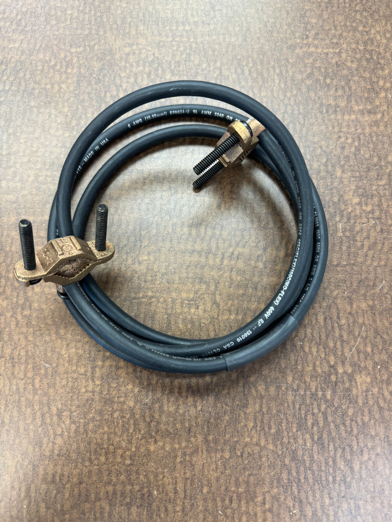 6 Gauge Grounding Cable w/ Bronze Clamps